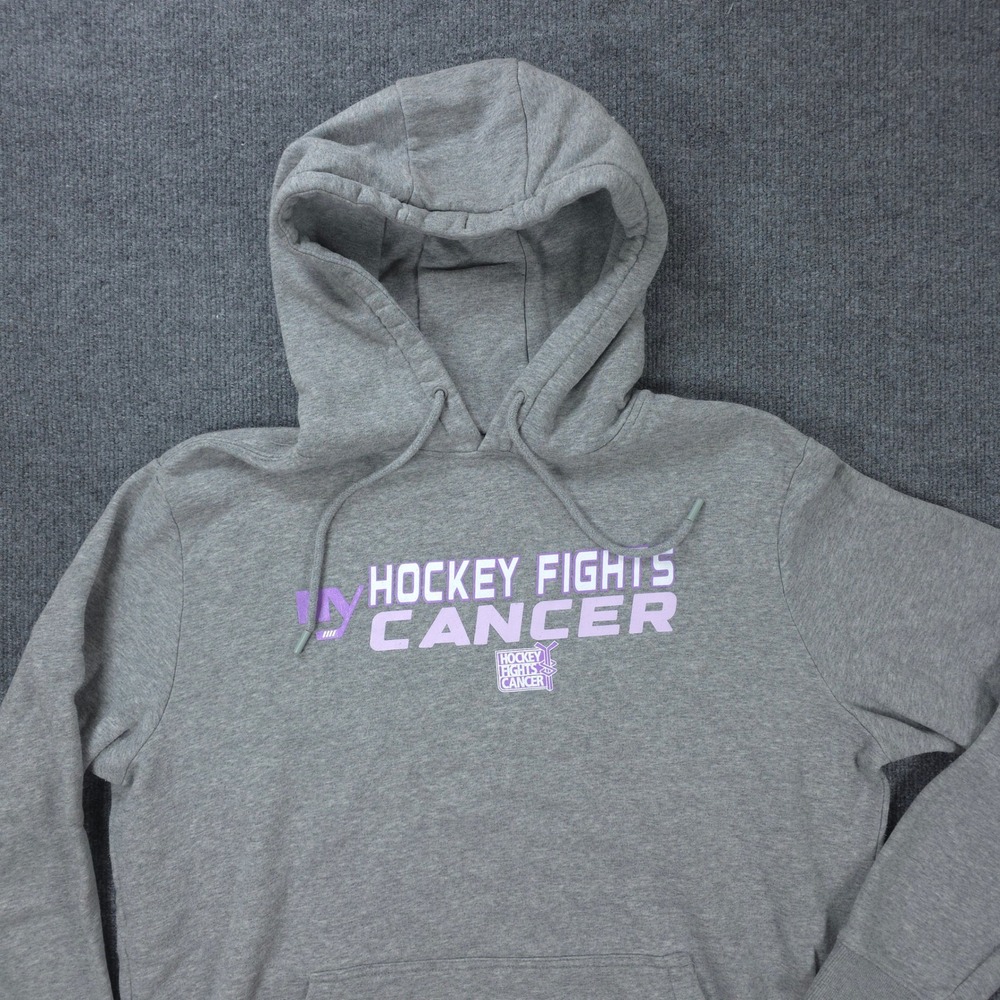 New York Islanders‎ Hockey Fights Cancer Hoodie NHL Adult XL Gray Pullover